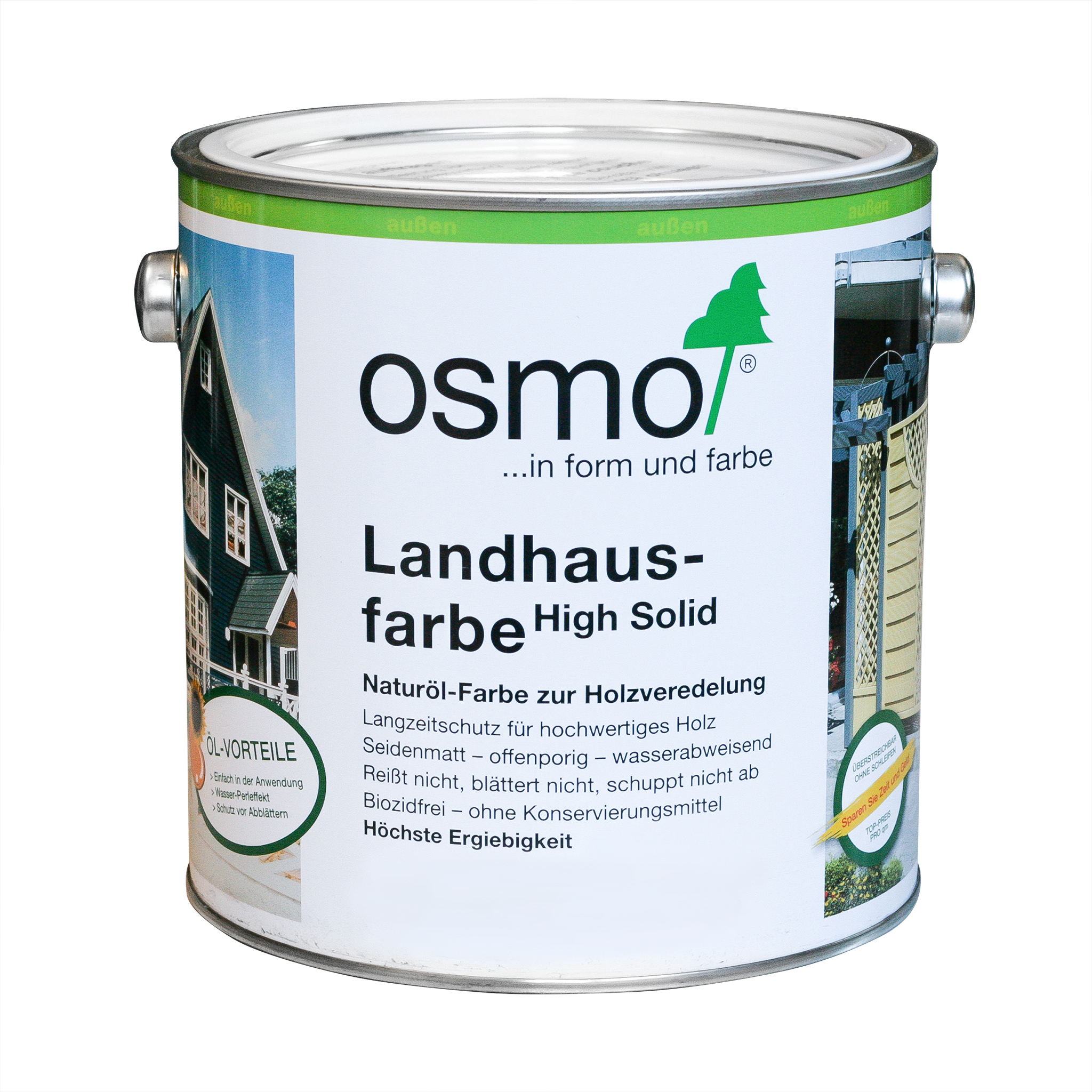Osmo Landhausfarbe Tannengrün 2,50 Ltr.